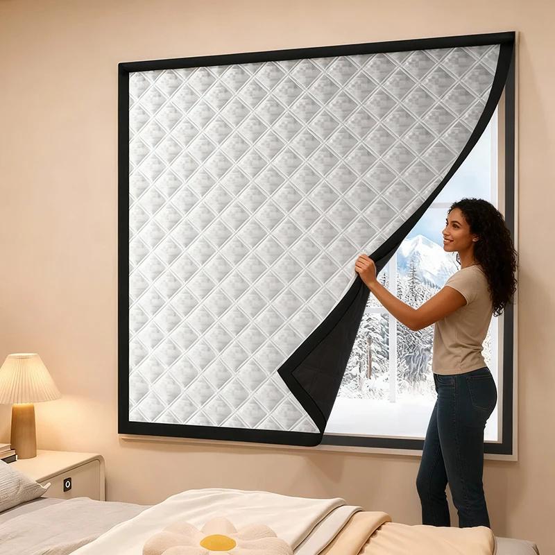 Теплые шторы, Тепло- и звукоизоляция, Оконные сетки, Защита от солнца, Двойные утолщенные теплые шторы