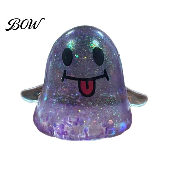 Tactile Fidget Toys Halloween Ghost Stress Relief Toy, Soft Spooky Squeeze Sensory Cartoon Party Favors for Adults and Kids