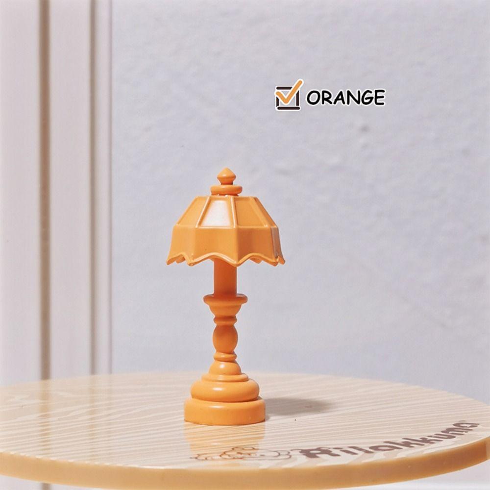 Colorful 1:12 Dollhouse Mini Desk Lamp Miniatures Dollhouse Accessories Trendy Table Lamp