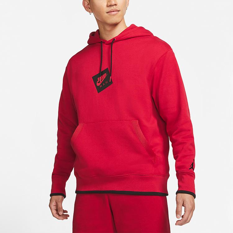 Толстовка Air Jordan Jumpman Classics с логотипом и принтом, баскетбольная спортивная мужская толстовка, красная CV2245-687