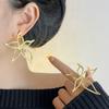 New French Retro Hollowed-Out Flower Unique Earring Ring Set For Women Fashionable And Trendy Exaggerated Stud Earrings