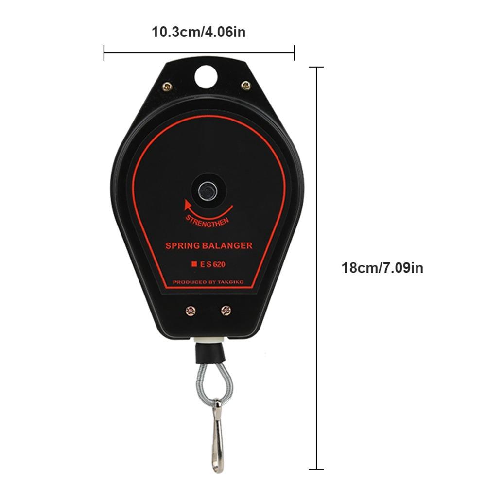 ES620 Spring Balancer 0.6~2.0kg Capacity Adjustable New Spring Balancer 1.35 Meters Black Spring Balancer Tool Tool Organization