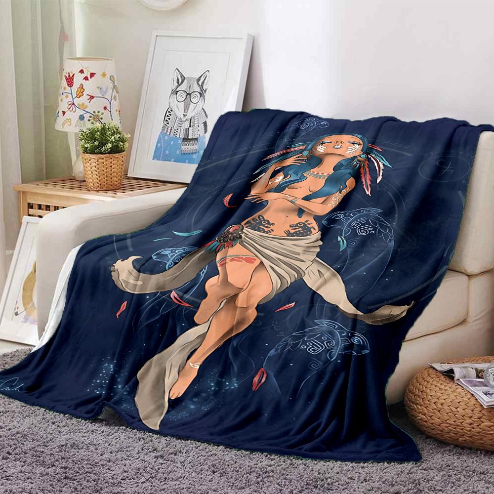 1Pc Alien Warrior Flames Blanket For Couch Bed Plush Cozy Fuzzy Blanket Super Soft Warm Blankets For Fall And Winter 0918281
