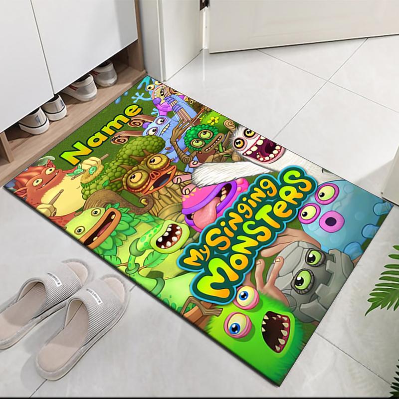 Custom Name My Singing Monsters Playground Printed Carpet, for Office Chair Living Room Bedroom Kitchen Room Decor Gifts.