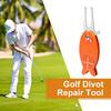 Инструмент для ремонта дерна для гольфа Инструмент для ремонта дерна из нержавеющей стали с магнитным маркером мяча Складной металлический зеленый инструмент с выдвижной кнопкой Аксессуар для гольфа