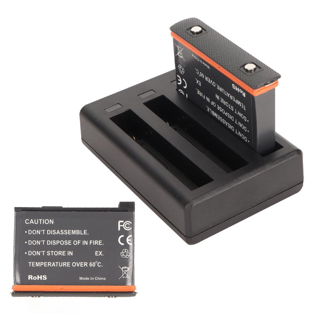 Action Camera Battery Charger 3 Slots Charger for Insta 360 X3 with Type C Charge Cable and Replacement Batteries