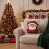 2D Printed Pillowcase Santa Claus Plush Pillow Cover Christmas Throw Pillow Cover  Home Decoration