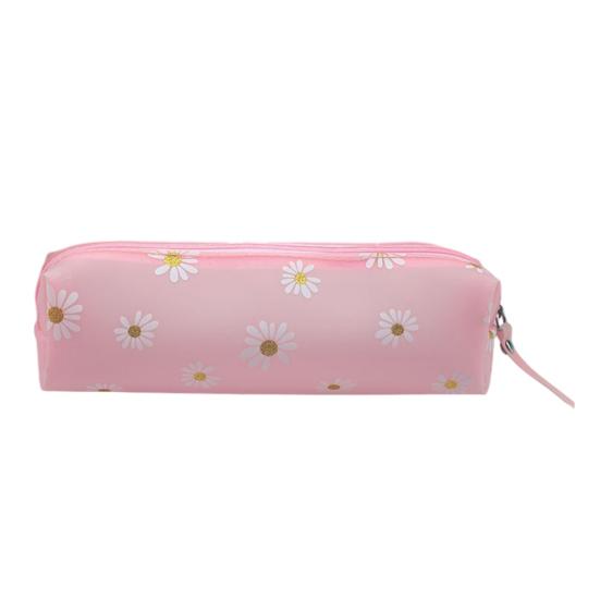 Flower Pencil Case, Large Capacity PVC Pen Pouch, Waterproof Stationery Bag for Students, School Supplies Organizer