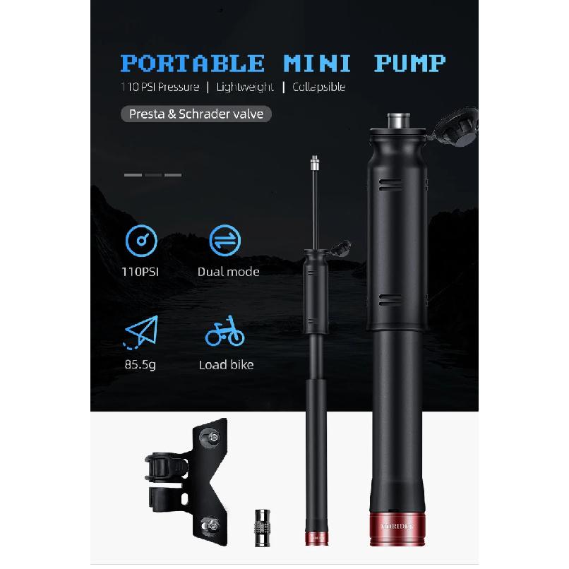 Bicycle Pump Portable Mini Bicycle Pump Cycling Hand Air Pump Ball Tire Inflator Schrader Presta Valve MTB Road Bike Accessories
