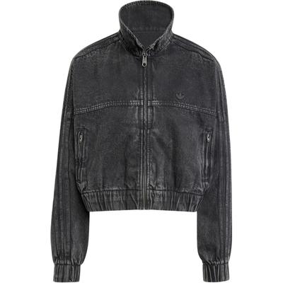 Originals Premium Essentials однотонная короткая джинсовая спортивная свободная куртка с длинным рукавом в американском стиле, женские куртки черного цвета IW5759