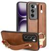 Luxury Wristband Leather Stand Case for OPPO Reno 12 11 Pro 5G Reno 12F 11F with Ring Opener Shockproof Holder Business Full Protection Cover