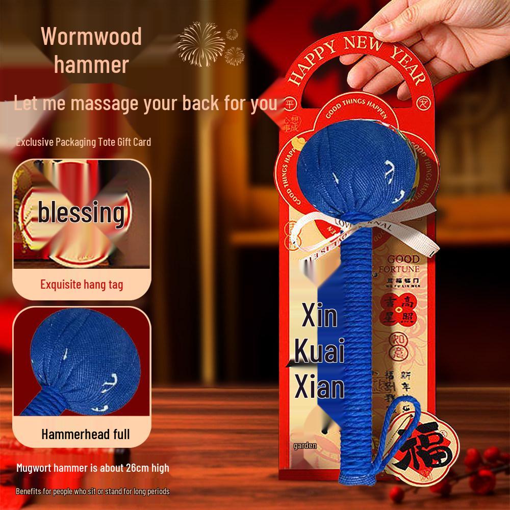 2026 Year of the Horse Premium Mugwort Hammer: Creative New Year Health Gift Souvenir