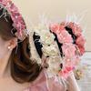 Тканевый цветок супер фея повязка на голову ниша универсальный стиль девушки аксессуары для волос Мори мода простой темперамент головной убор женщины