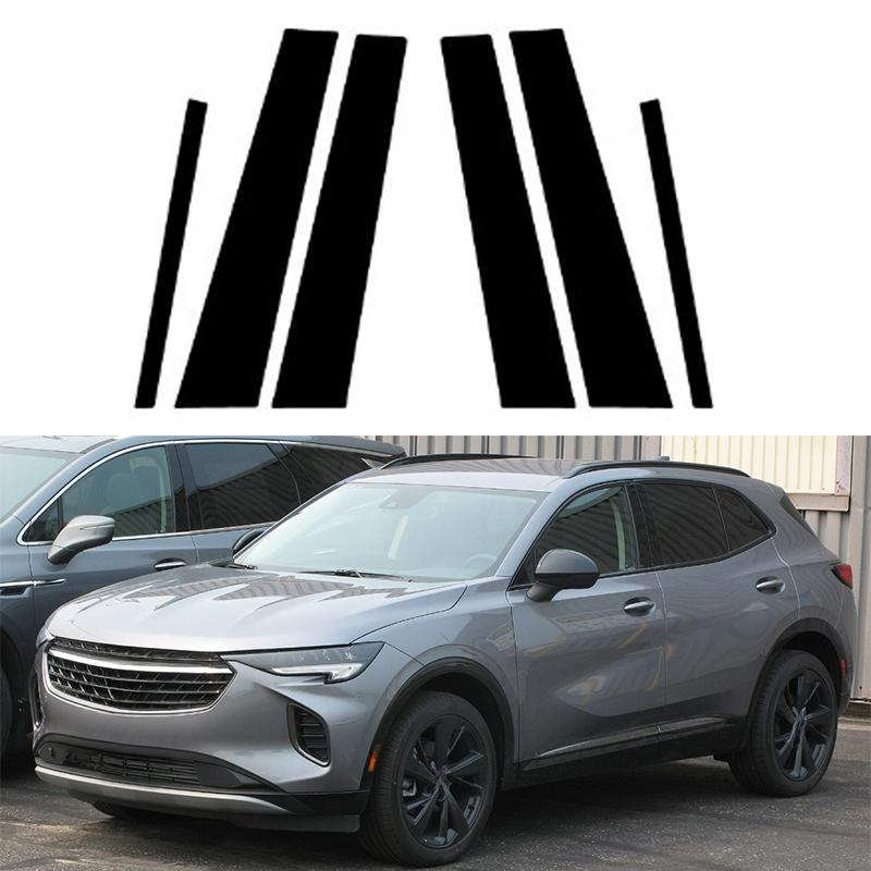 Для Buick Envision 2021 2022 2023 Зеркало заднего вида Дверь Окно Стойки Кузова Декоративная Накладка Черная Декоративная Наклейка Аксессуары