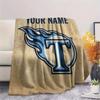 Custom Name,Tennessee Titans Printed Flannel Blanket, soft throw for bedroom sofa, washable, Christmas present, great gift.