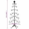 VidaXL Arbre de Noël en métal pour décoration noir 215 cm 359609