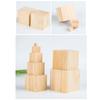 10pcs Unfinished Blank Wooden Square Block Woodwork Craft Handmade Material Kids Toy Wooden Cube