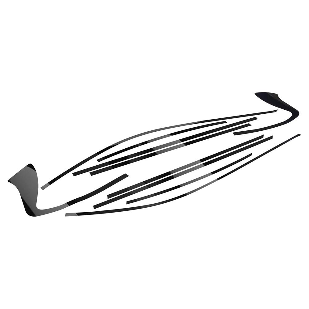 Хром Делит Черный Затемненный Накладка Отделка Окна Ярко-Черный Для Infiniti Q50 Q50S 2014-23