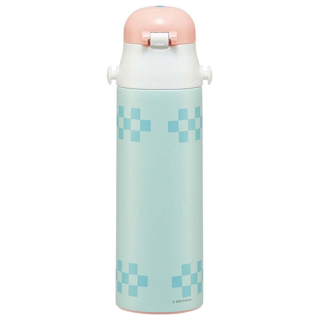 Skater Бутылка для воды из нержавеющей стали для питья 580 мл Snoopy 80s Cafe Легкий тип для девочек, прохладная бутылка для воды, спортивная бутылка, милая для детей