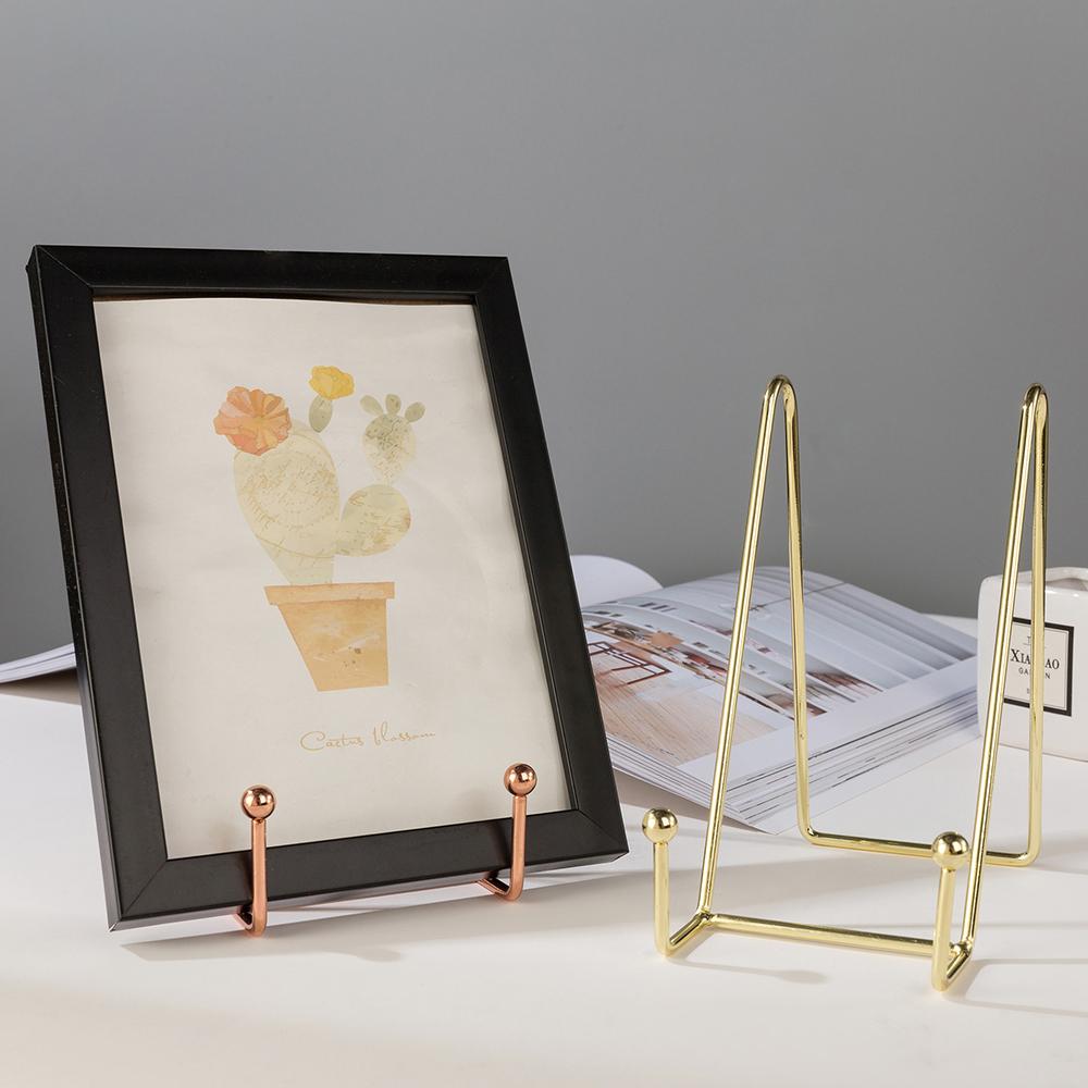 Display Iron Art Stand Photo Display Stand Home Office Items Display Storage Rack Gold Colour