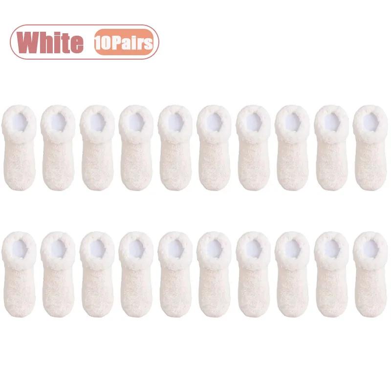 Xiaomi 1-10Pairs Floor Socks Winter Thick Fleece Lined Warm Non Slip Soft Plush Short for Women Home Sleep Lounge Relax Bedroom