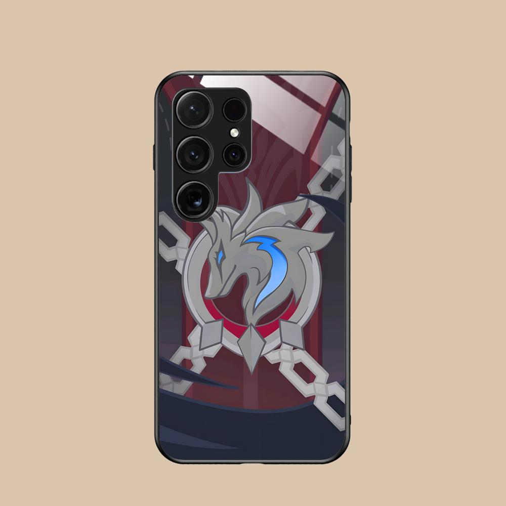 Игровой чехол GI Wriothesley Glass для мобильного телефона Samsung Galaxy S26 S25 S24 S23 S22 S21 S20 Note20 Plus FE Ultra Цветная крышка