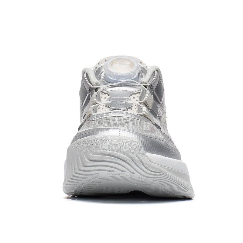 Li Ning Kids Rush Shadow - Extraordinary 1.5 Shock Absorption Rebound Casual Shoes Kids Shoes Silver YKCT052-5