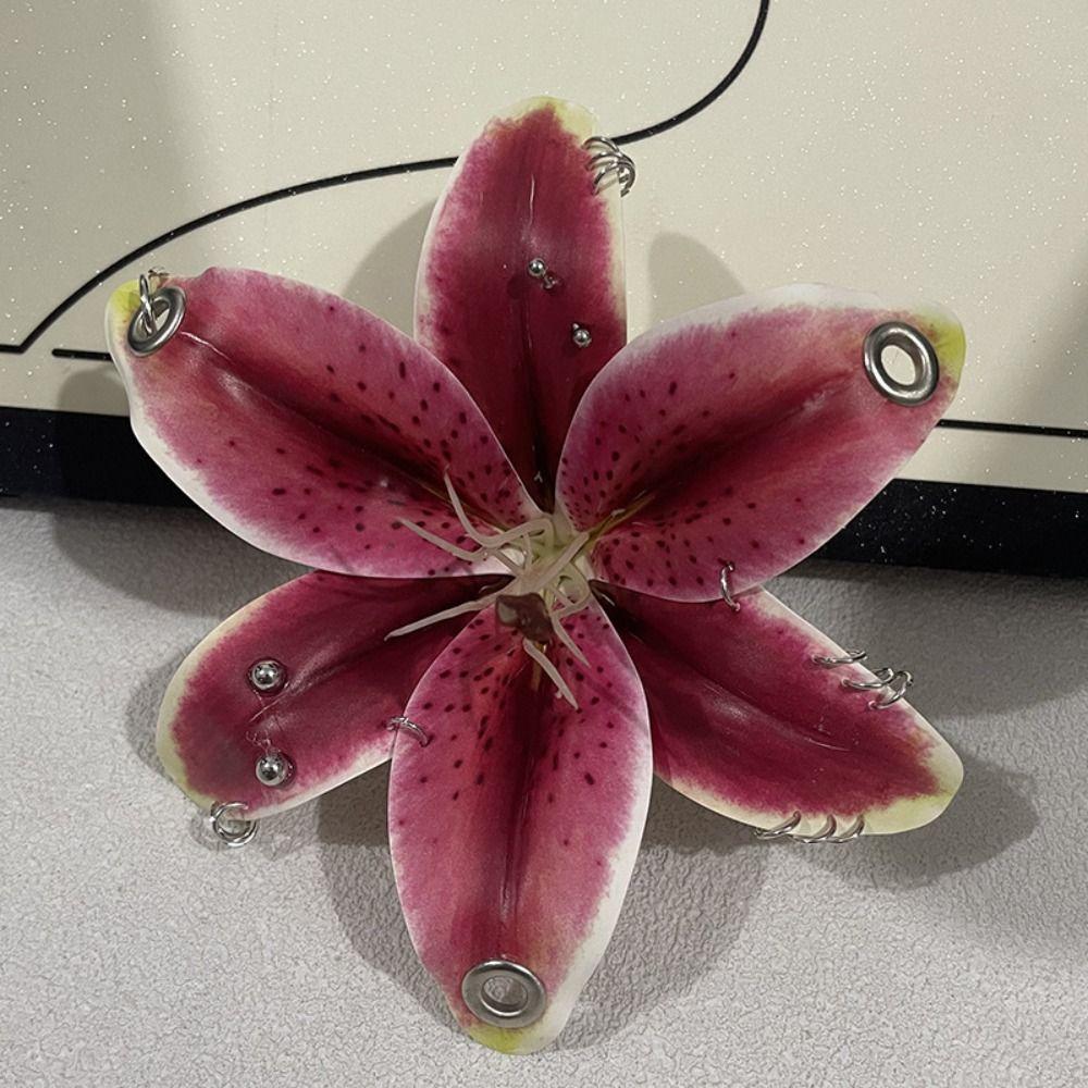 Phalaenopsis Orchid Flower Keychain Simulation Flower Bag Pendant Fashion Car Key Ring