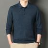 Autumn And Winter 100 Wool Men'S Casual Pure Wool Bottoming Shirt Middle-Aged And Young People Thickened Warm Wool Sweater