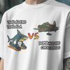 Italian Brainrot Meme Shirt: Tralalero Shark Vs Bombardino Crocodilo
