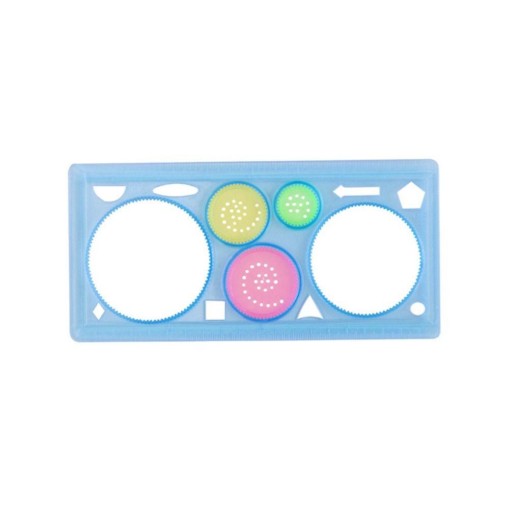 1 pc Spirograph Metric Ruler Multifunctional School Supplies Cartoon Measuring Too Student