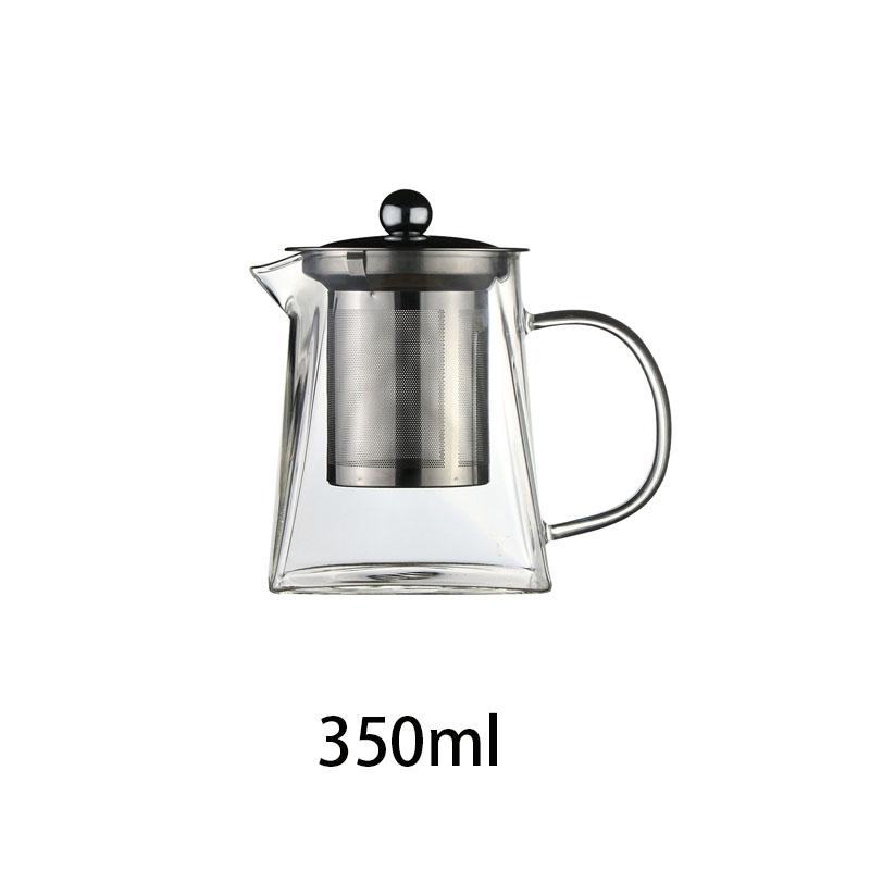 Чайник из боросиликатного стекла объемом 350/550/750/950 мл со съемным заварочным устройством из нержавеющей стали, заварочный чайник для цветущего и листового чая