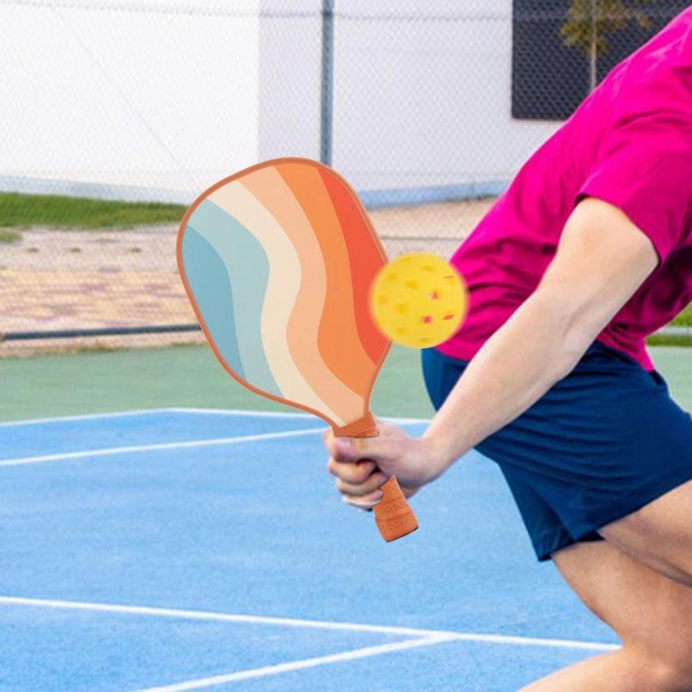Wood Pickle Ball Racket Colorful Squash Racquet Pickleball Paddles  Family Friends Children