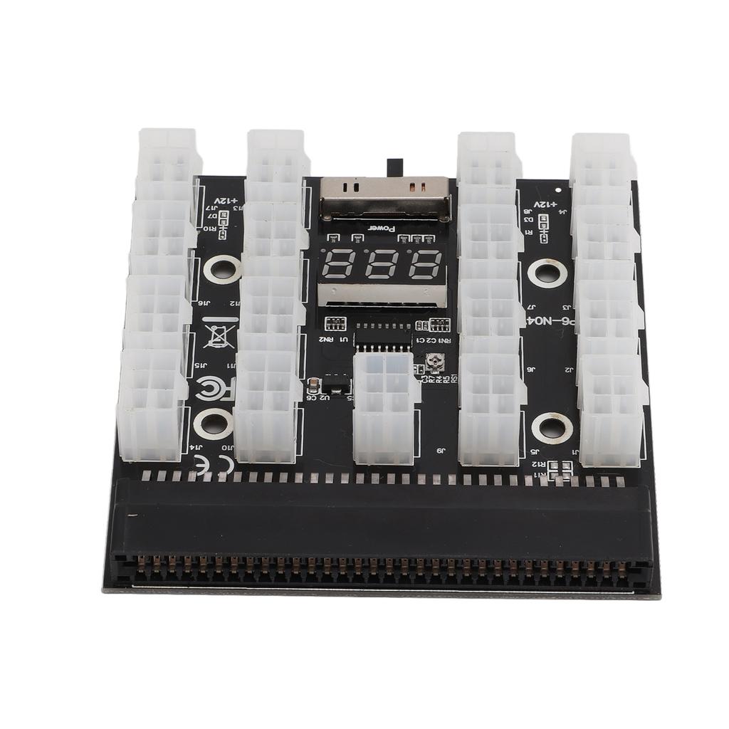 Breakout Board Power Supply Server Adapter 17 Ports 6 Pin LED Voltage Display Accessory