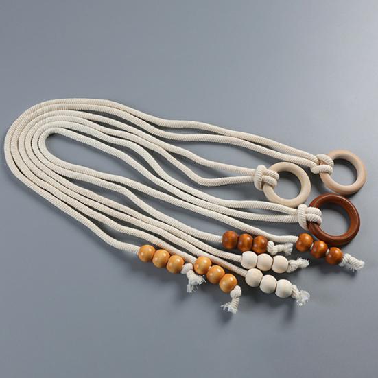 Ремень для штор из натурального дерева с кисточкой и кольцом-кисточкой Декоративные держатели для штор в гостиную Домашний декор