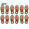 Santa Footprint Stickers 6 Pairs Christmas Floor Stickers, Self Adhesive Decals, Path Markers Indoor Outdoor Wall Ground Decor for Xmas Party