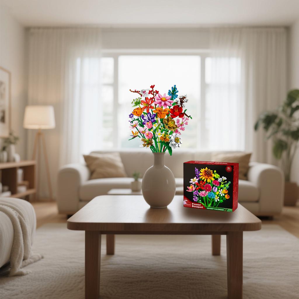 Flower Advent Calendar – Your Way To Christmas,Bouquet Building Christmas Box