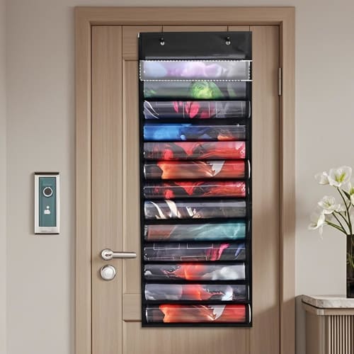 Portable Game Mat Tube Holder | Clear Accessory Bag with Slots for Play Areas, Walls, Bedroom Doors, Family Gatherings, and Birthday Parties