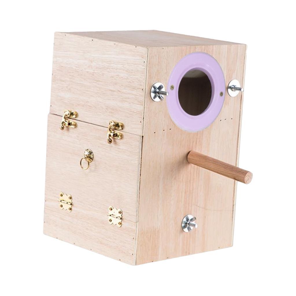 Parrot Breeding Box Birdhouse Wooden Birdhouse for Cockatoo Parakeet Garden