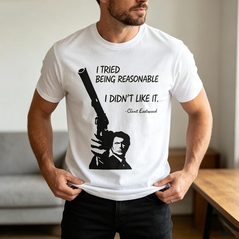 I Tried Being Reasonable Quote Graphic T Shirt for Unisex Casual Cotton Short Sleeve Tee Print Y2k Top Harajuku Oversized T Shirt