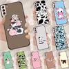 Мультяшная Милая Корова В Пятнышках Чехол Funda Для Samsung Galaxy S25 Ultra S9 S10 S20 S21 S22 Plus S23 Ultra S24 FE Чехол На Телефон