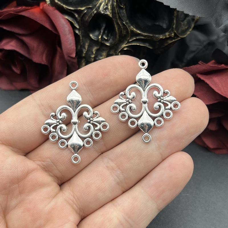 8pcs 36*29mm Rhombus Charm 8 Hole Connectors Charms Pendant Designer Charms Fit Jewelry Making DIY Jewelry Findings