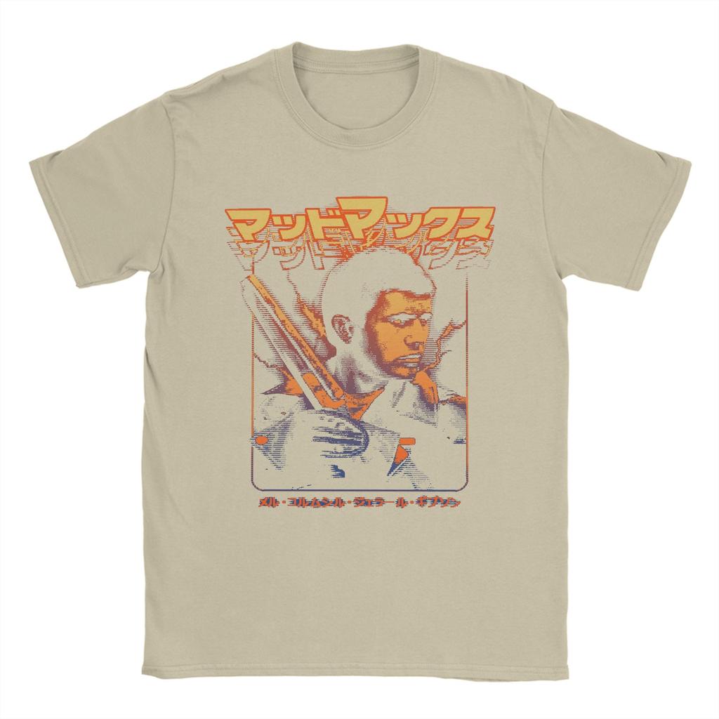 Повседневная футболка Mad Max для мужчин, хлопковая, с коротким рукавом, Макс Рокатански, круглый вырез, летний топ, футболка