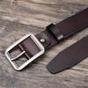Belt Men'S Day Buckle Two-Layer Leather Belt Casual Antique Belt