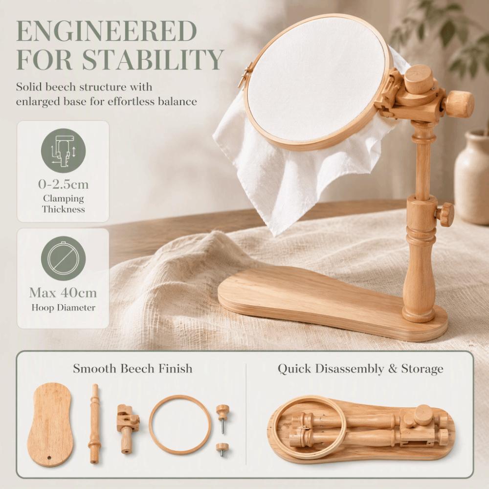 Adjustable Height Extender Embroidery Hoop Stand Cross Stitch Ring Frame For Needlework