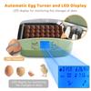 Egg Incubator 32 Eggs Poultry Digital Hatcher with Auto Egg Turning Temperature Control LED Display Temperature