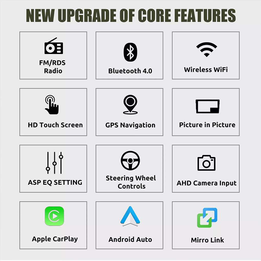 Черный Bluetooth Android Auto ID3tag и RDS Спутниковое радио Android Радио Навигация Совместимый WMA