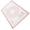 Silicone Baking Mat Reusable Counter Roll Mat Dough Rolling Pastry Mat with Measurement for Pie Crust Pizza CookiesRed