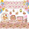 Popular Kapibara Themed Party Supplies Guinea Pig Birthday Decorations Arrangements Props Tableware Banners