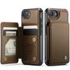 For iPhone 16e Phone Case CASEME C22 Leather Back Cover with RFID Blocking Card Slots